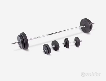 KIT MANUBRI E BILANCIERE BODYBUILDING