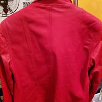 giacca rossa di pelle