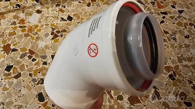 CURVA COASSIALE 45° 60 100 PER CALDAIA A CONDENSAZ