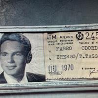 Biglietto abbonamento ATM Milano Giugno 1970