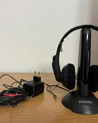 Cuffie stereo wireless Philips SBC 3917 con base.