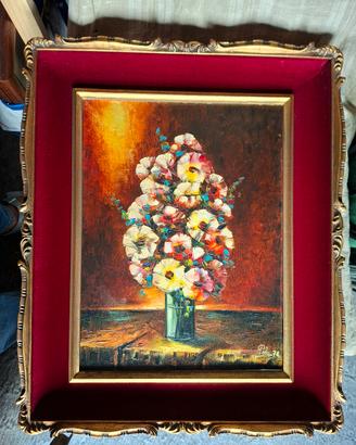 Quadro dipinto a olio su tela "Natura morta" -1979