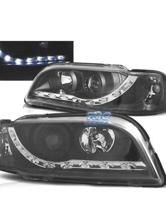 FARI PER VOLVO S40 V40 96-00 LUCE DIURNA LED NERO