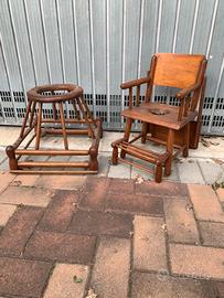 Seggiolina e girello bimbi in legno scuola asilo