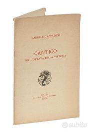 Il Cantico per l'ottava della vittoria-D'Annunzio.
