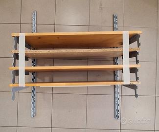 libreria a 4 scaffali su cremagliera