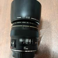Obiettivo Canon Ef 85 f1.8 usm con paraluce