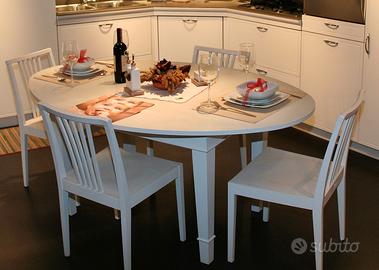 Tavolo ovale+sedie Snaidero FLORENCE legno bianco