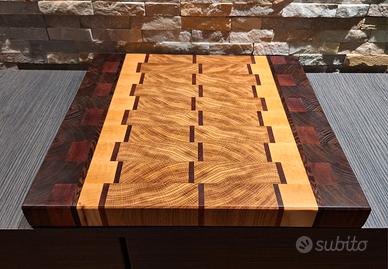 tagliere in legno pregiato contro fibra