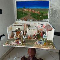 presepe in cassetta 54x33x25h con luci