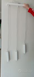 Lampadario a sospensione GTV a tre luci bianco