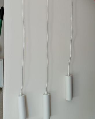 Lampadario a sospensione GTV a tre luci bianco