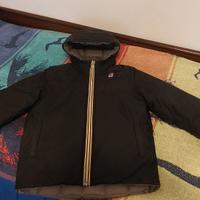 Giubbotto K-Way, taglia M, lato nero impermeabile