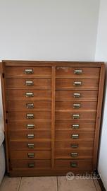 Schedario d'epoca in rovere