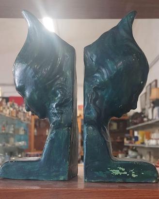 Fermalibri Art Deco' Ceraniche Angelo Mighetti