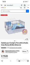 Gabbia per conigli e porcellini d india