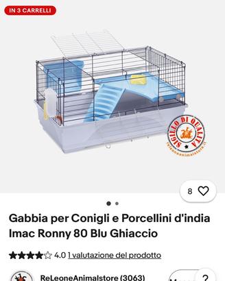 Gabbia per conigli e porcellini d india