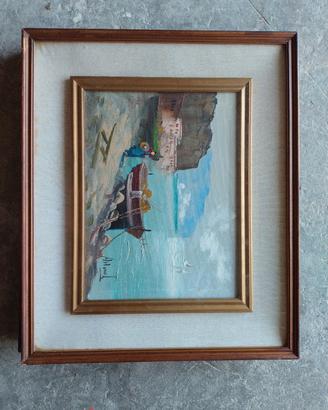 Quadro dipinto a olio barca - Aldo Pironti