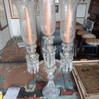 candelabro antico in cristallo 