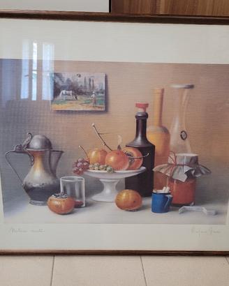 Quadro litografia Proferio Grossi 1986 NaturaMorta