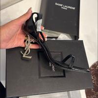 Sandalo YSL con tacco motivo riproduzione