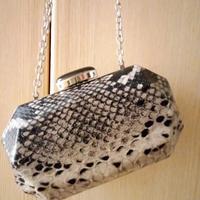 Pochette pitonata in metallo 