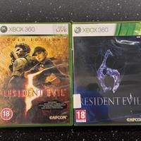 Lotto Resident Evil 5 + 6 Xbox 360