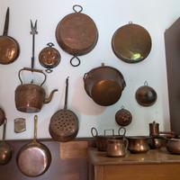 Lotto pentole e utensili in rame antico