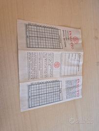 schedine enalotto anni 60/70