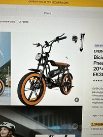 Bicicletta elettrica evercross ek30