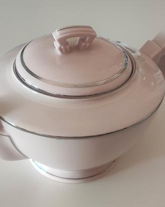 Teiera art decò antiquariato  porcellana rosa