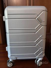 RAVIZZONI Trolley viaggio rigido argento 4 ruote
