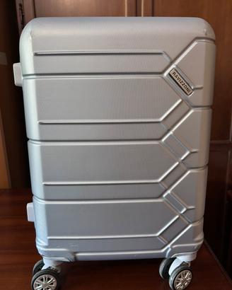 RAVIZZONI Trolley viaggio rigido argento 4 ruote