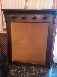 appendiabiti in legno e velluto 