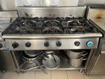 CUCINA PROFESSIONALE 6 FUOCHI