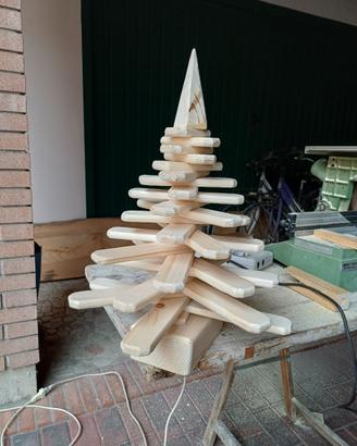 alberi natale legno