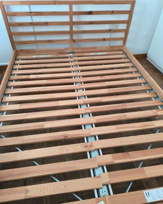 letto matrimoniale doghe legno pino nuovo