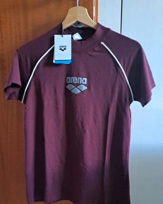 ARENA T-shirt amaranto, 95% Cotone,  taglia M, NUO
