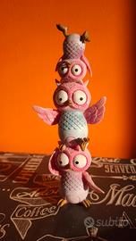 Simpatico Totem Gufi Colorati - Statuina Decorativ