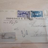 Busta 1952 Ospedale MARSALA per Salemi - "Italia a