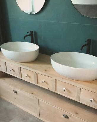 Mobile arredo bagno in legno massello