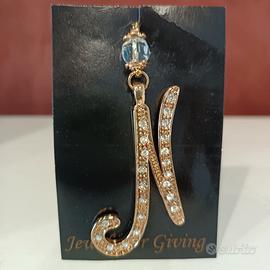 Pendaglio Lettera Dorata N di #Noemi