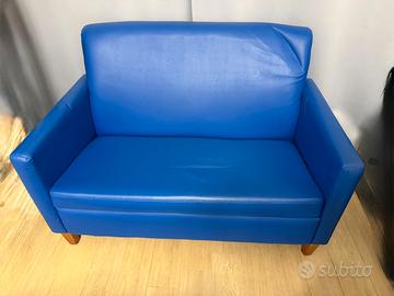 Divano 2 posti in vera pelle