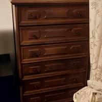 cassettiera vintage in noce