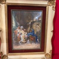 Antico dipinto ad olio da collezione