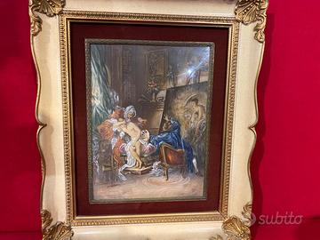Antico dipinto ad olio da collezione