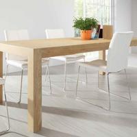 Tavolo in rovere decapato bianco