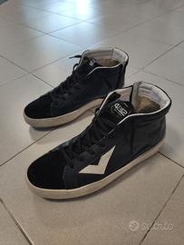 Sneakers alte 4B12 nere Made in Italy uomo 45