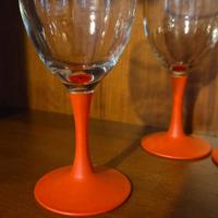 11 Calici da vino gambo rosso