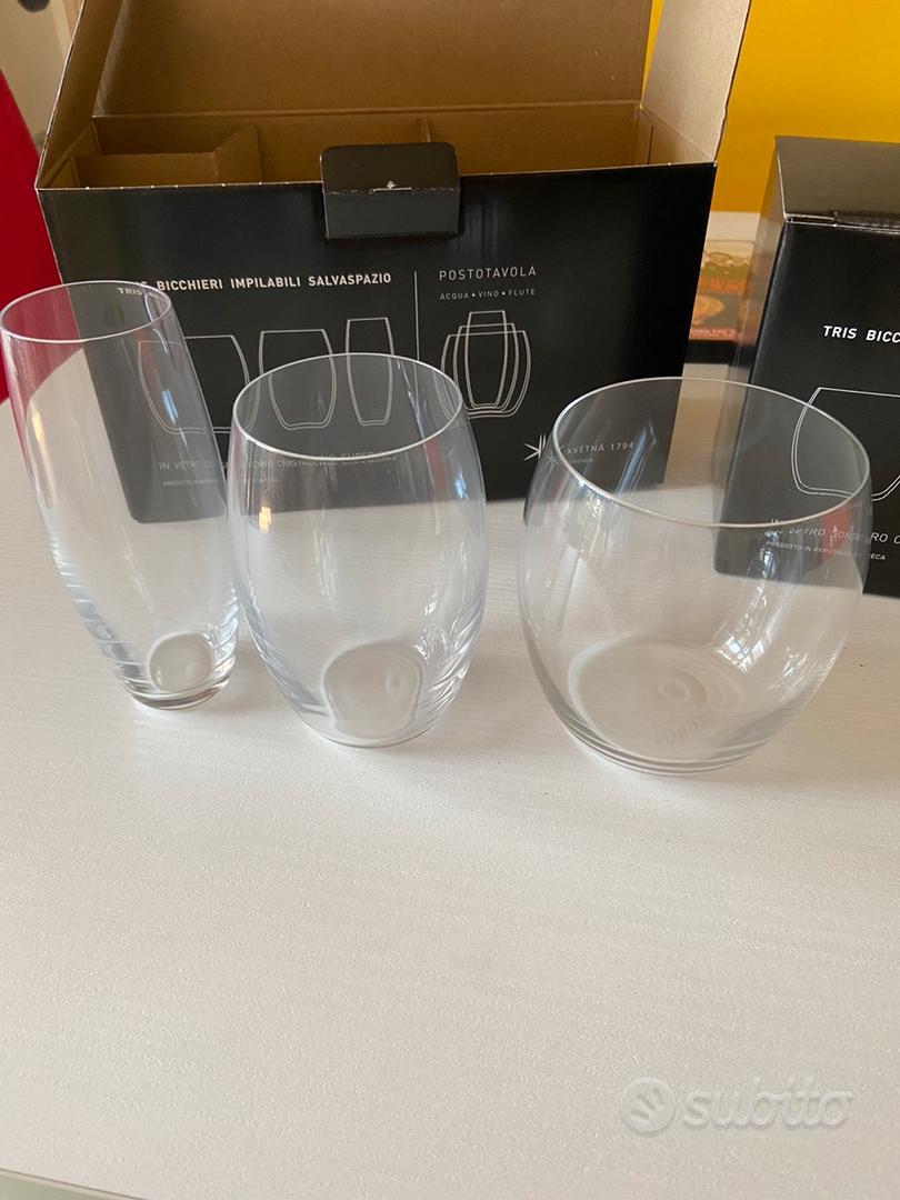 Bicchieri - 2 confezioni di bicchieri impilabili - Arredamento e